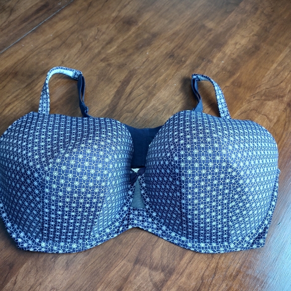 Cacique French Full Cooling bra purple and white Size 44F - Picture 7 of 14